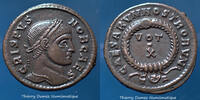 Roman Empire nummus Crispus Arelate en 321-322, Caesarum Nostrorum varité avec VOT X, RIC 244 var. (vot v), 18mm, 3,52g, SUP à FDC R! -