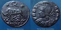 Roman Empire nummus URBS ROMA, sous Constantin Ier Arles Arelate, Couronne entre deux astres, RIC 373 16mm 2,49g SUP+ -