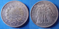 France 5 Francs Hercule 1873 A Paris, G 745a TTB -