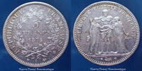 France 5 Francs Hercule 1874 A Paris, G 745a, TTB -