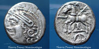 Lingones, Lingons denier Lingones, Lingons ou quinaire Kaletedoy à la rouelle, 1er siècle avant JC, DT 3199, 12/13mmù, 1,92g, TTB à SUP -