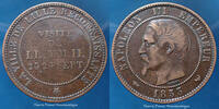 France 10 centimes Napoléon III, visite de la monnaie de Lille, module du 1853, VG 3565, TB à TTB -