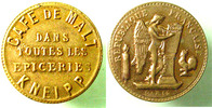 Jeton publicitaire 20 francs JETON PUBLICITAIRE, module du or genie, café de malt, KNEIPP, laiton repoussé, cur en carton, SUPERBE - Gold -