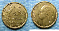 France 10 Francs type Guiraud, 1954, bronze-aluminium, Gadoury 812 TTB -