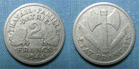 France 2 Francs type Bazor, 1944 C, aluminium, Gadoury 536 TTB