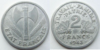 France 2 Francs Bazor 1943 B, G.536 TTB R!