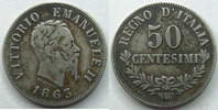Italie, italia, Naples, Napoli Italie, Italia, 50 centesimi 1863 NBN Napples, Vittorio Emanuele II, GIG.77 / KM