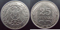 Allemagne, Deutschland, Germany 25 pfennig Allemagne, Deutsche Reich 1909 A, J.18 TTB+ -