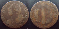 Constitution LOUIS XVI, 6 Deniers Français 1792 BB Strasbourg, 4,86 grms, G.7 B à TB
