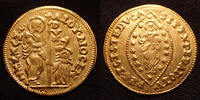 Italia, Italie, Venise, Venice, Venedig, Venezia Italia, Italie, Venise, Venice, Venezia, Alvise Mocenigo IV 1763-1778, Sequin d'or, Zecchino, FR.1421, 22mm, 3,39g, SUP+ Flan la -