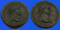 Roman Empire Néro, Néron, Domitianus, Domitien, médaillon de style Padouan, bustes des Empereurs, 35mm, 3,51g, joli médaillon, SUP+ -