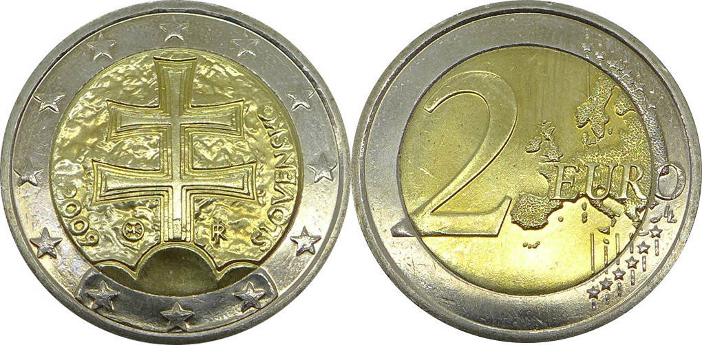 Slowakei 2 Euro 2009 Doppelkreuz Auf Drei Bergen Bankfrisch MA Shops slowakei-2-euro-2009-doppelkreuz-auf-drei-bergen-bankfrisch-ma-shops