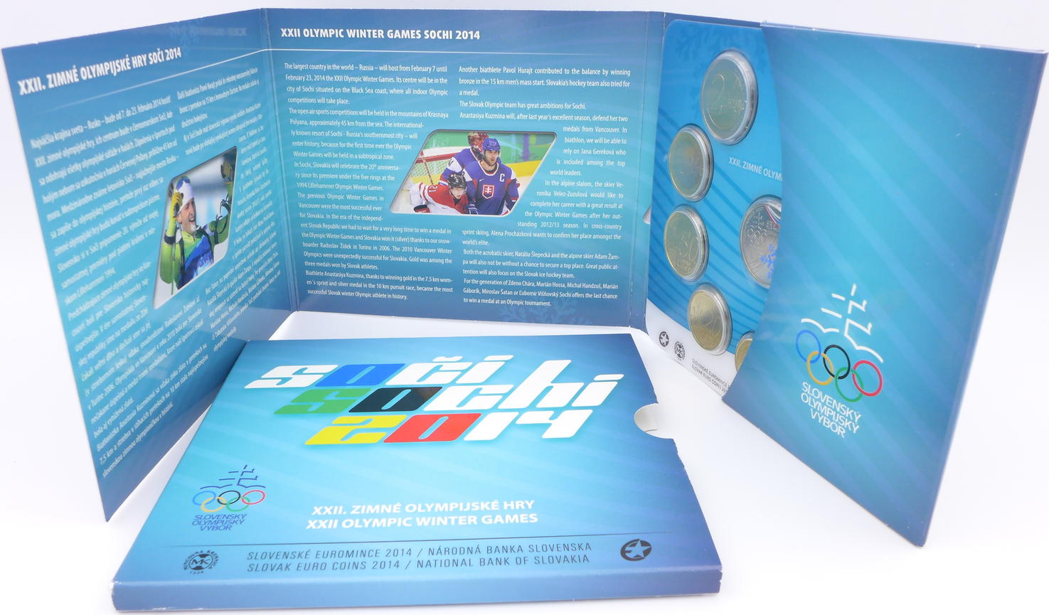 Euro KMS + Medaille Kursmünzensatz Slowakei 2014 Sochi st | MA-Shops