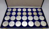 Kanada 210 Dollars (14 x 5 Dollars, 14 x 10 Dollars) 1973 - 1976 XXI. Olympiade Montreal 1976 - Komplette Serie Stempelglanz in Kapsel, Originalbox