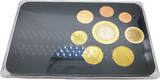 Slowenien 4.88 Euro 2007 & 2008 Gedenkmünzsatz - Euro Premiumsatz mit 3 Euro Präsidentschaft der EU Stempelglanz