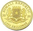 Somalia 1000 Schilling 2020 African Wildlife,RAR! Auflage 100 Stück Polierte Platte (PP) Proof