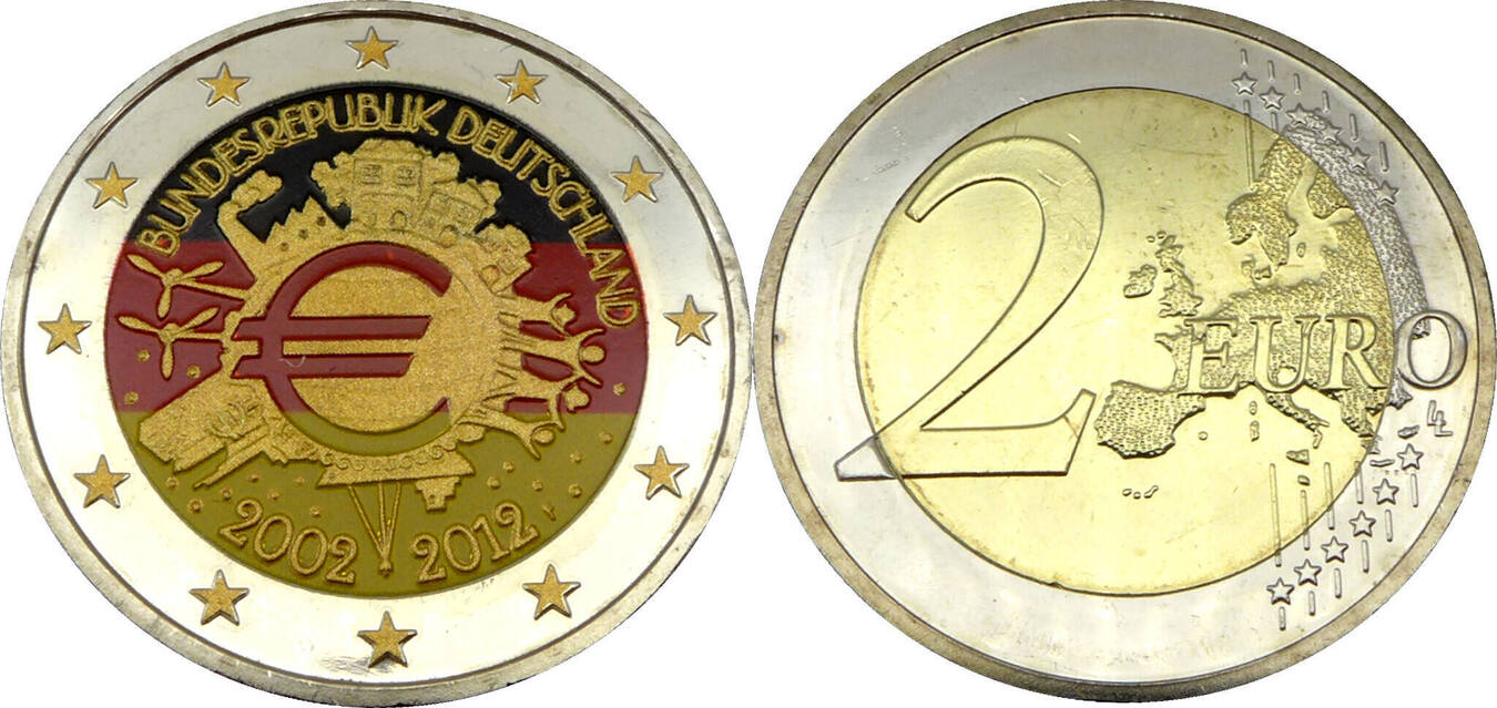 Bundesrepublik Deutschland 2002 Bis 2012 2 Euro Wert www.ma-shops.de
