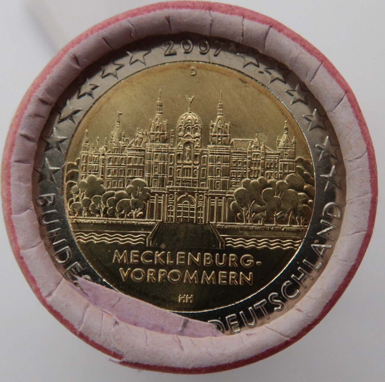 2 Euro Münze Mecklenburg Vorpommern 2007 D Deutschland 2 Euro 2007 D Mecklenburg-Vorpommern Münzrolle stgl | MA-Shops