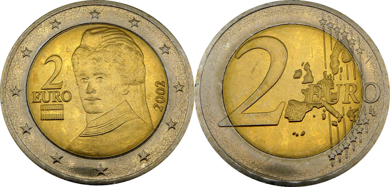 bertha freifrau von suttner 2 euro wert 2002