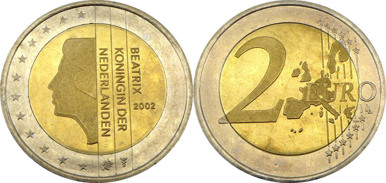 2 euro beatrix königin der niederlande 2002 wert