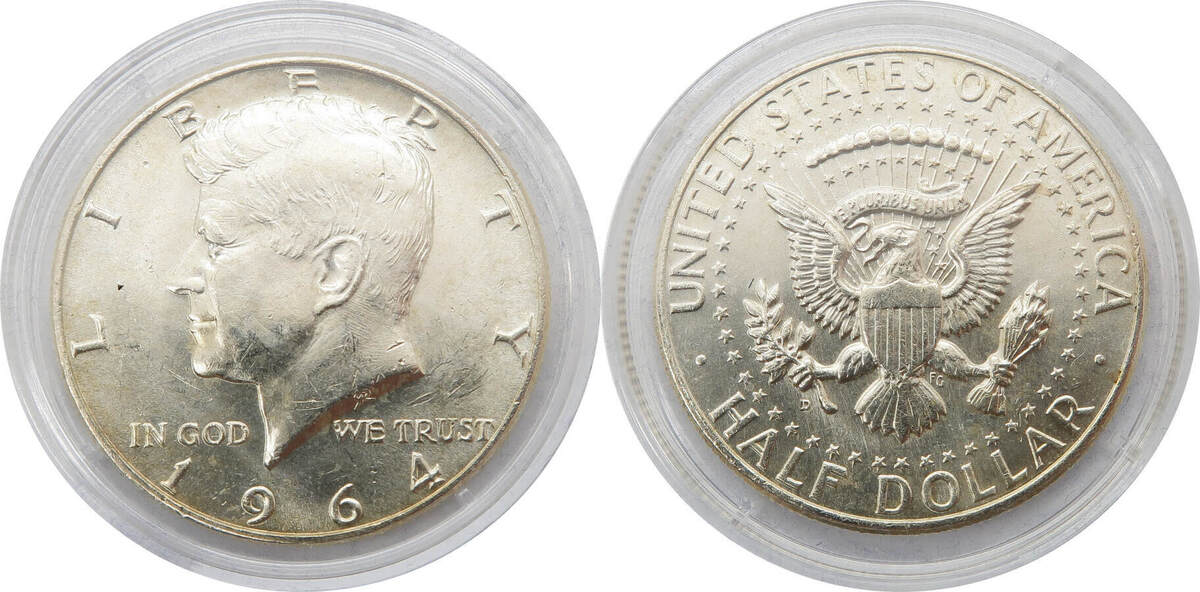 USA 1 2 Dollar 1964 John F Kennedy Vzgl MA Shops usa-1-2-dollar-1964-john-f-kennedy-vzgl-ma-shops