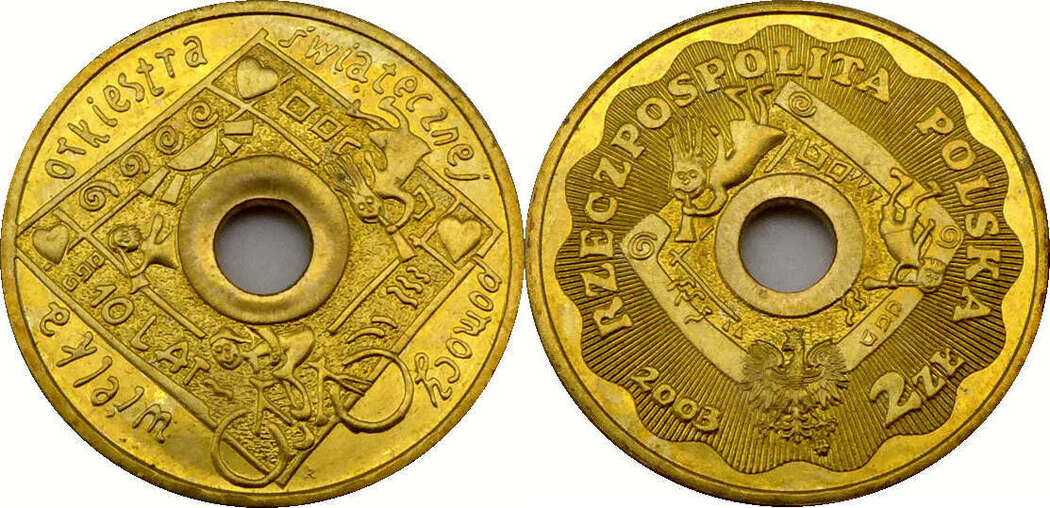 Polen 2 Zloty 2003 Wielka Orkiestra Świątecznej Pomocy / Großes