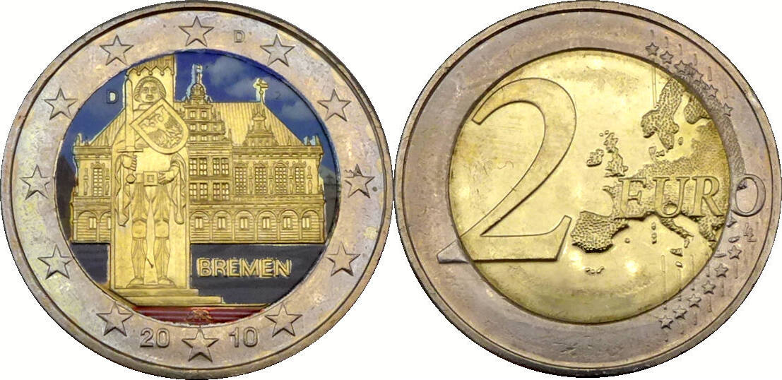 2 Euro Münzen Wert Bundesrepublik Deutschland Bundesrepublik Deutschland / BRD 2 Euro 2010 D 2-Euro-Gedenkmünze