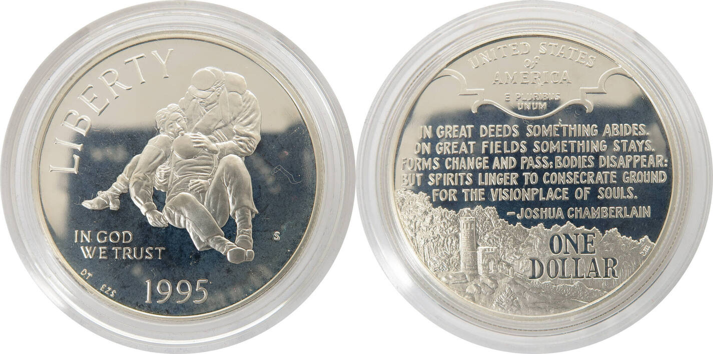 USA 1 Dollar 1995 Bürgerkrieg PP