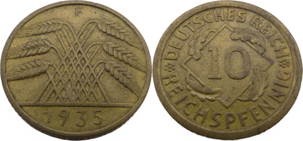 Umlaufmu00fcnzen Deutsches Reich: 10 Pf Kaufen - Se Produktbild-Vorschau 10