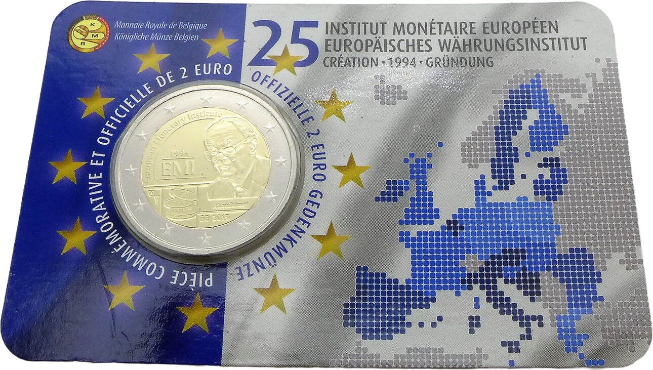 Belgien Euro Jahre W Hrungsinstitut Coincard Stempelglanz