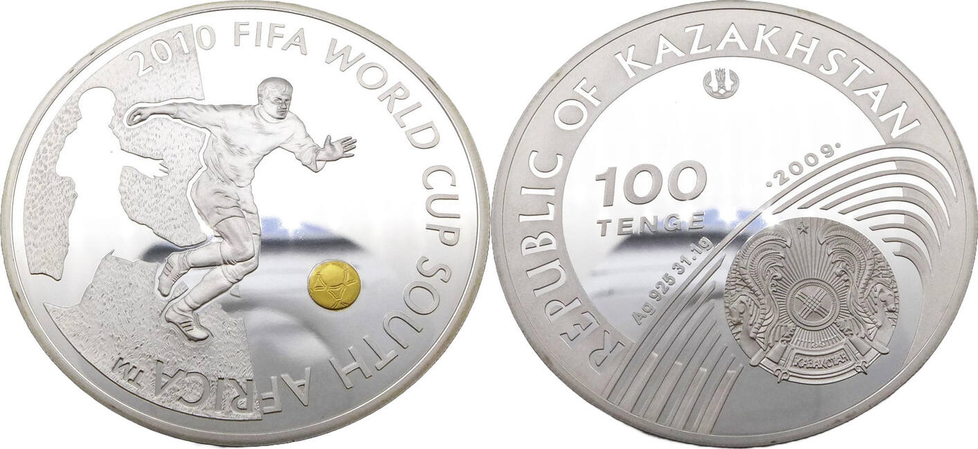 Kasachstan 100 Tenge 2009 FIFA Fussballweltmeisterschaft in Südafrika