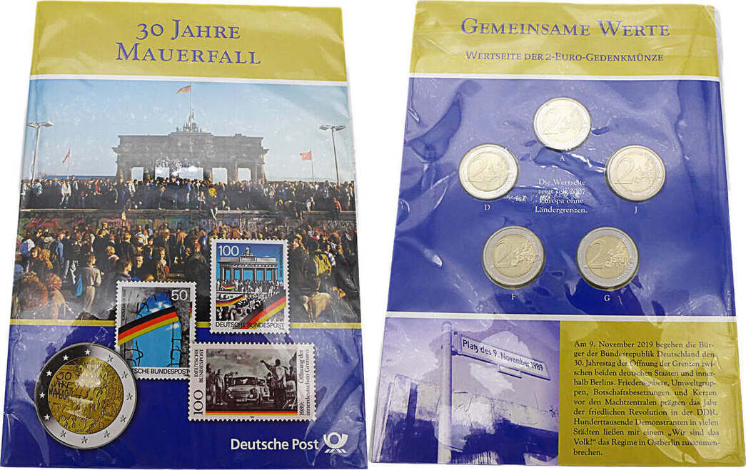2 Euro Münze Deutschland 2019 30 Jahre Mauerfall www.ma-shops.de