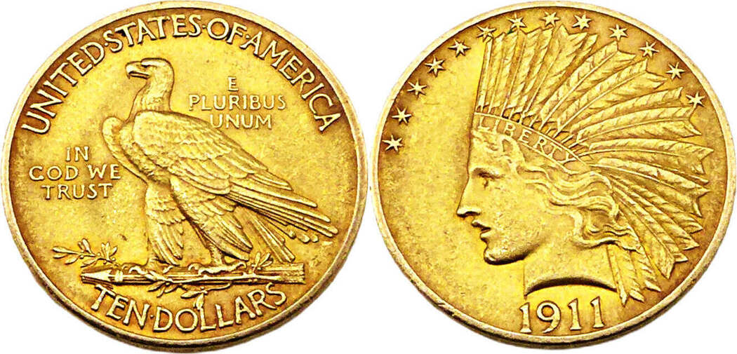 Vereinigte Staaten USA 10 Dollar 1911 Golden Eagle Indian Head Ss vereinigte-staaten-usa-10-dollar-1911-golden-eagle-indian-head-ss