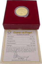 Österreich 50 Euro 2010 Clemens von Pirquet Polierte Platte (PP),Proof