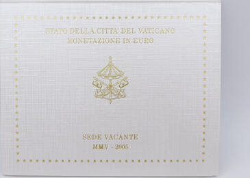 Vatikan 3,88 Euro KMS 2005 Kursmünzensatz - Euro-KMS - Sedisvakanz Stempelglanz im Originalfolder