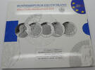 Bundesrepublik Deutschland / BRD 5 x 10 Euro 10€ Silber-Gedenkmünzenset im Blister -