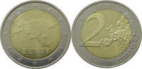 Estland 2 Euro Landesumriss -