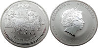 Australien 1 Dollar One Dollar - 1 Unze Silber - Year of the Goat - Serie: Lunar II - Elisabeth II. -
