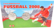 Österreich 2 x 5 Euro 5-Euro-Silbermünzen - Fussball 2008 -