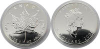 Kanada 5 Dollar / 1 Oz 2001 Maple Leaf - 1 Oz Ag - Elizabeth II Stempelglanz