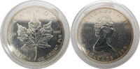 Kanada 5 Dollar / 1 Oz Elisabeth II. - Maple Leaf, verkapselt,leichte Patina -