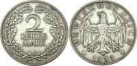 Deutschland / Weimarer Republik 2 Reichsmark Zwei Reichsmark - J.320 -