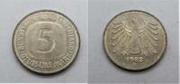 Bundesrepublik Deutschland / BRD 5 Deutsche Mark Fünf Mark / Deutscher Adler -