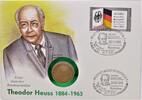 Bundesrepublik Deutschland / BRD 2 Deutsche Mark Zwei Mark / Theodor Heuss -