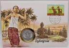 Indonesien 50 Sen Abbildung einer Buddha Statue - Numisbrief -