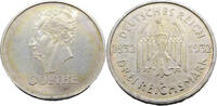 Weimarer Republik 3 Mark 100. Todestag von Johann Wolfgang von Goethe -