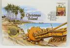 Weihnachtsinseln 5 Cents Abbildung eines Baggers am Strand - Numisbrief -