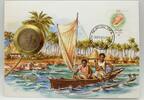 Tonga 20 Senti Abbildung zweier Personen auf einem Boot - Numisbrief -