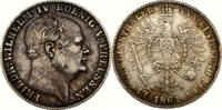 Vereinstaler-Sterbetaler 1861 A Altdeutschland / Preußen Friedrich Wilhelm IV. (1840-1861) - Thun 262 ss/vzgl mit schöner Patina