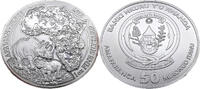 Ruanda 50 Amafaranga / 1 Oz Nashorn -